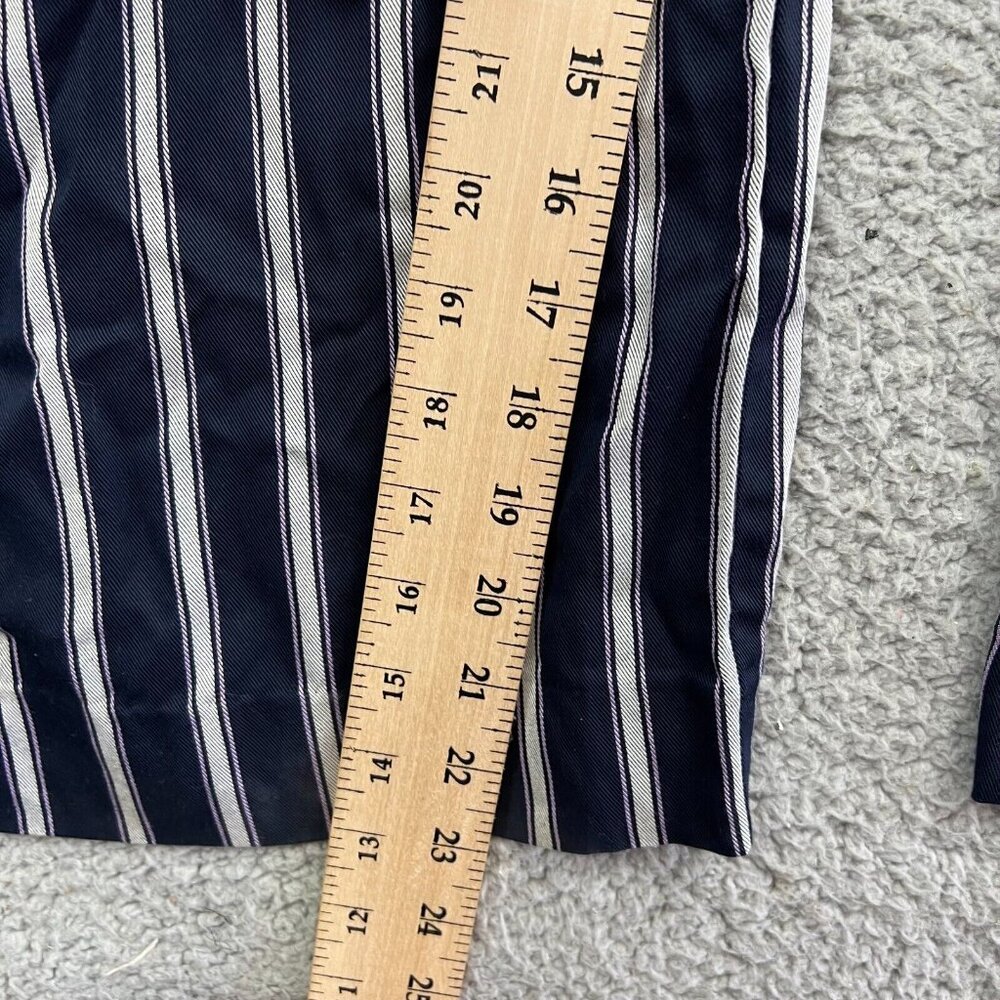 Parker Myers Jumpsuit Striped Navy Blue Sleeveless Wide Leg Womens Size 4 - Picture 2 of 5